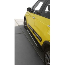 Боковые пороги Duru (2 шт., алюминий) для Fiat 500/500L